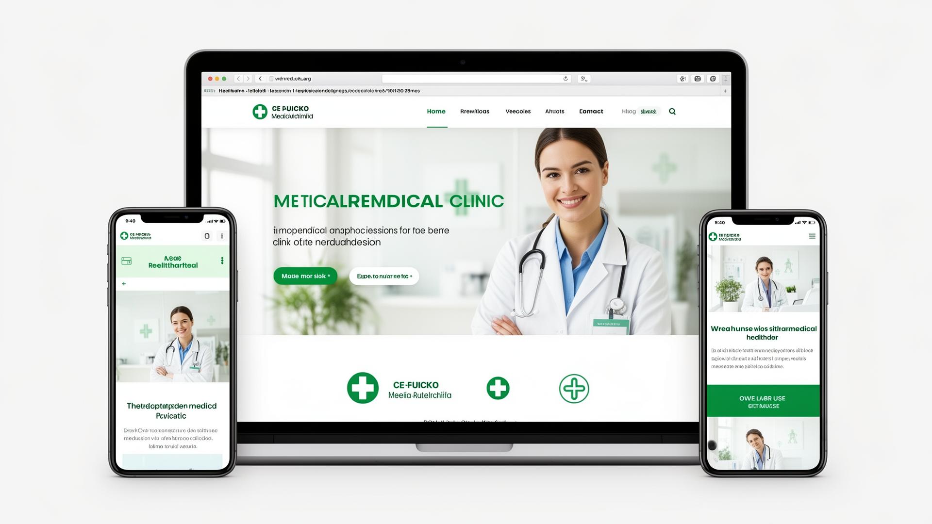 Website profesional pentru cabinet medical pe laptop si telefon